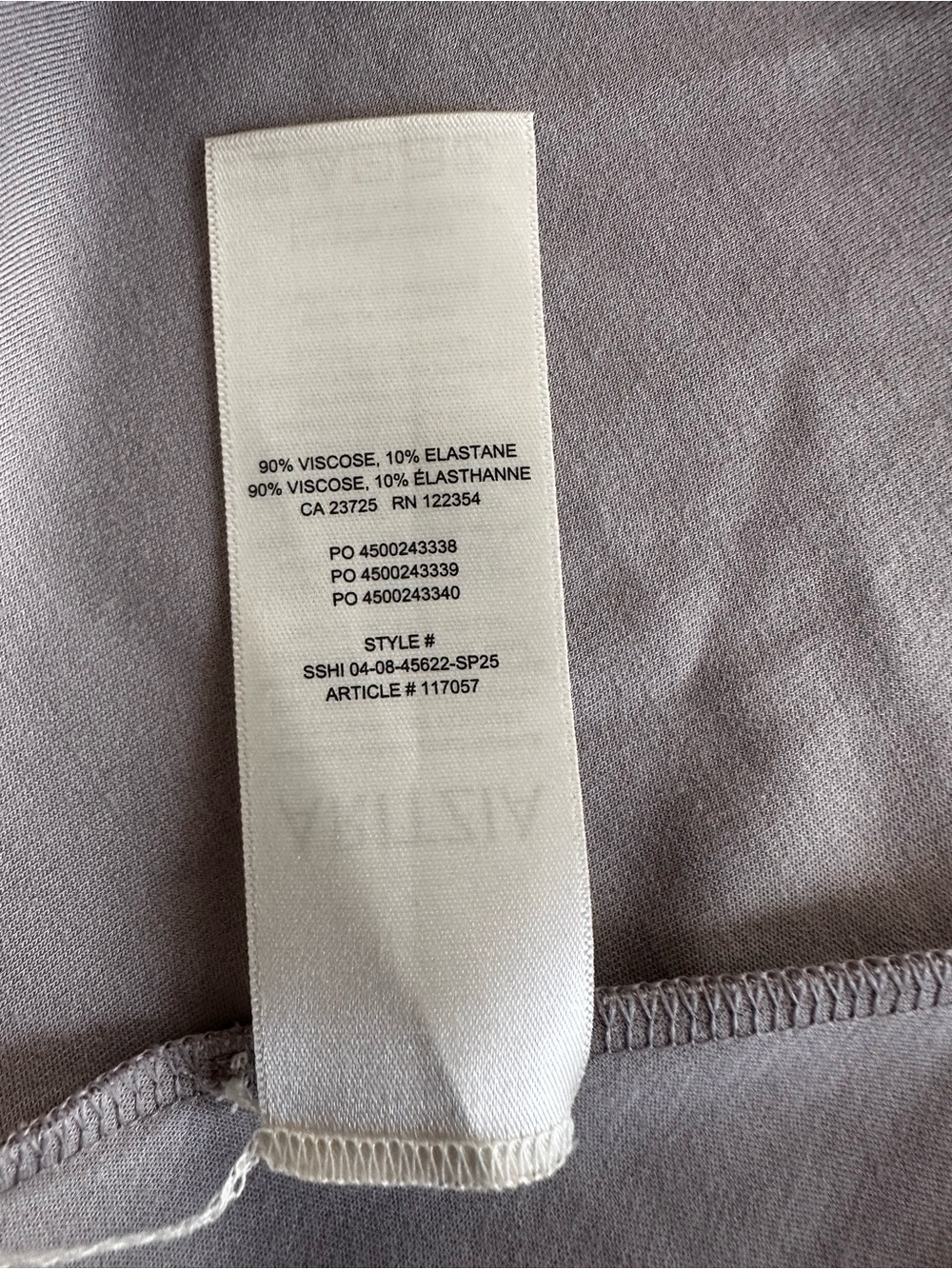Wilfred Aritzia Goodlux Bloomsbury Dress in Moon-dust grey size Large - Picture 8 of 8